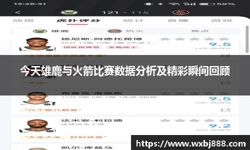 今天雄鹿与火箭比赛数据分析及精彩瞬间回顾